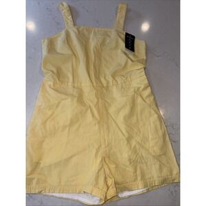 Womens Pale Yellow United by Blue Organic Retro Romper size S Organic Cotton
